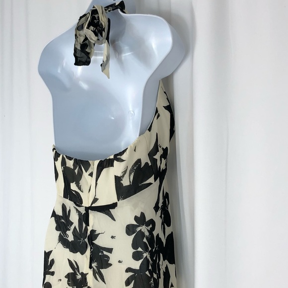 White House/Black Market Silk halter dress 2 - Picture 8 of 16